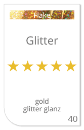 Glitter Flake Gold Aufkleber