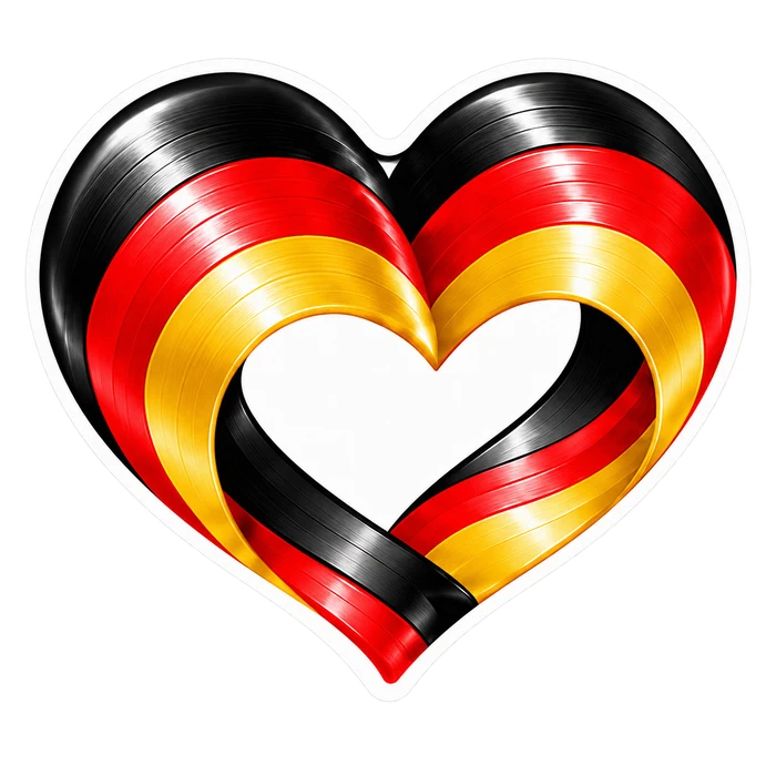 Herzstrom in Schwarz-Rot-Gold