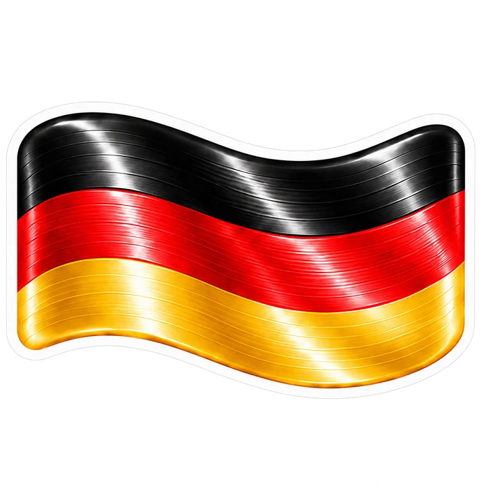 Seidenwelle in Schwarz-Rot-Gold