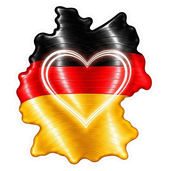 Deutschlandherz in Schwarz-Rot-Gold