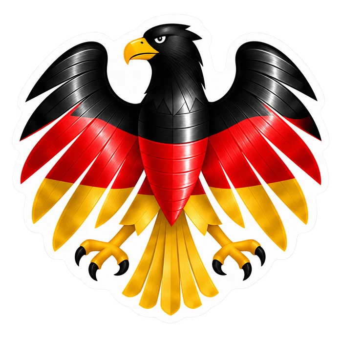 Bundesadler in Schwarz-Rot-Gold