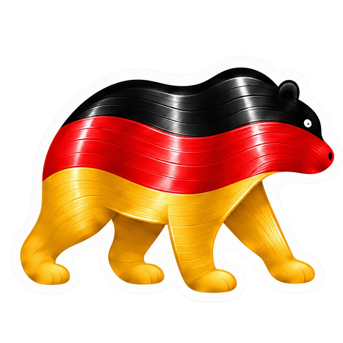 Bär in Schwarz-Rot-Gold