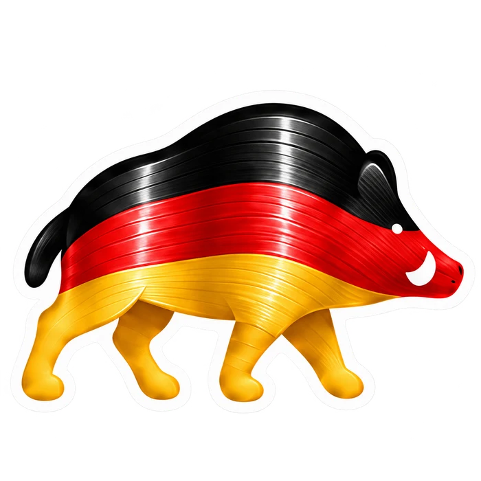 Keiler in Schwarz-Rot-Gold