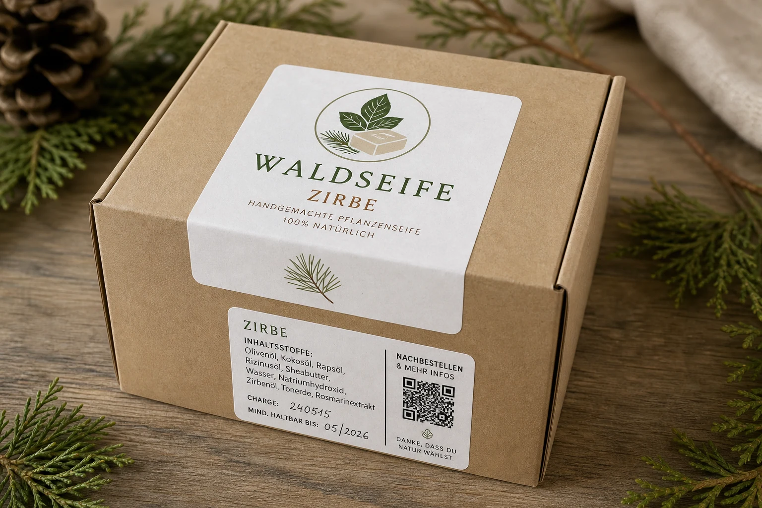 Produkt- und Verschlussetiketten auf einer Lebensmittelverpackung