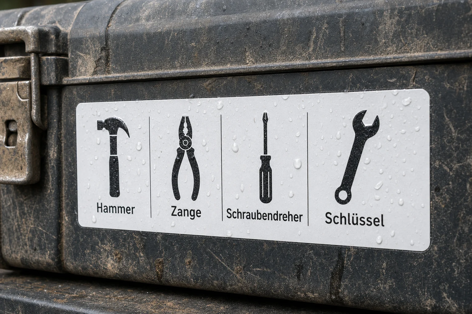Kratzfeste hochwertige Aufkleber mit Schutzlaminat – Produktbeispiel 1