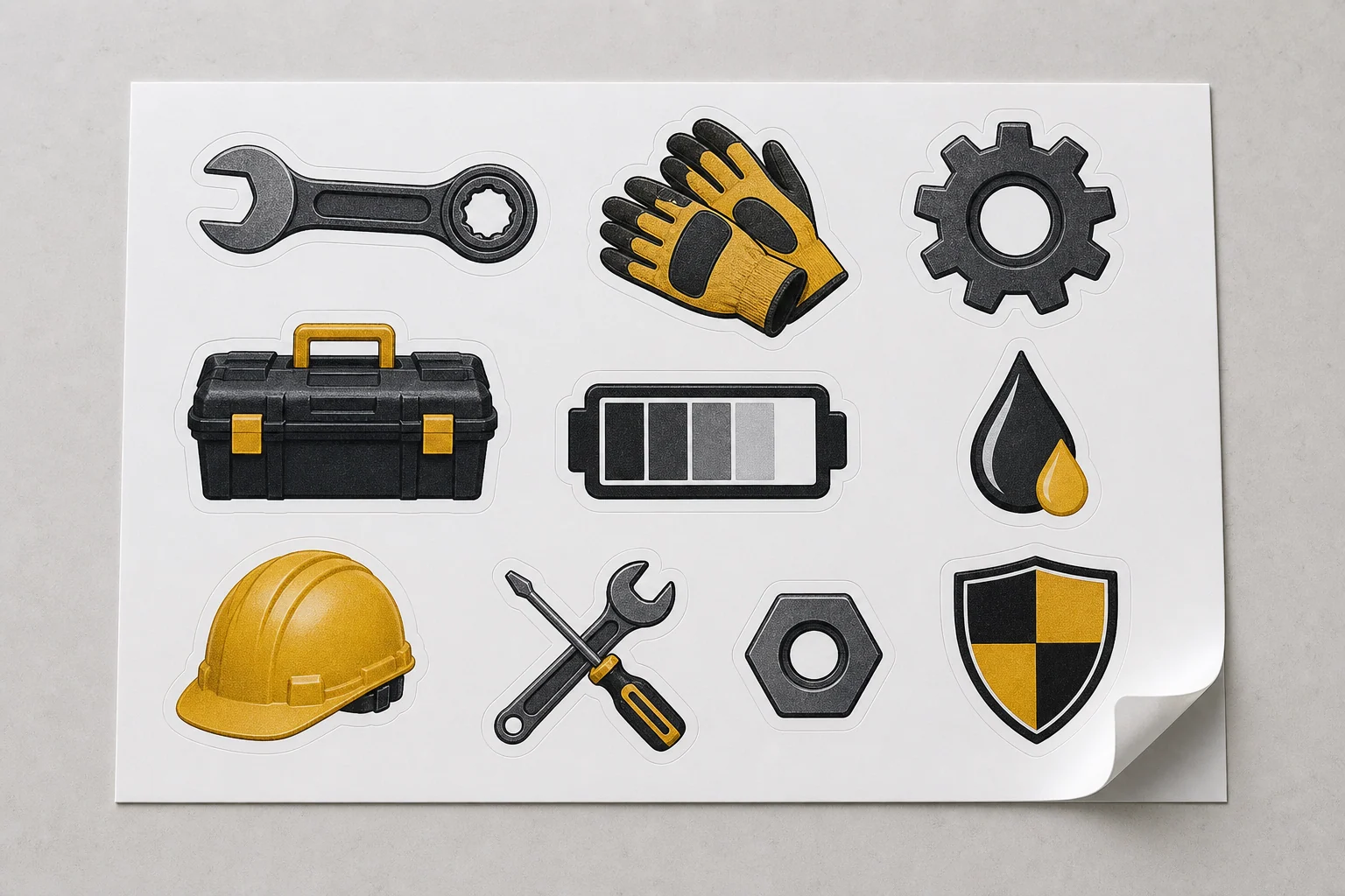 Aufkleberbogen StickerSet drucken – Produktbeispiel 2