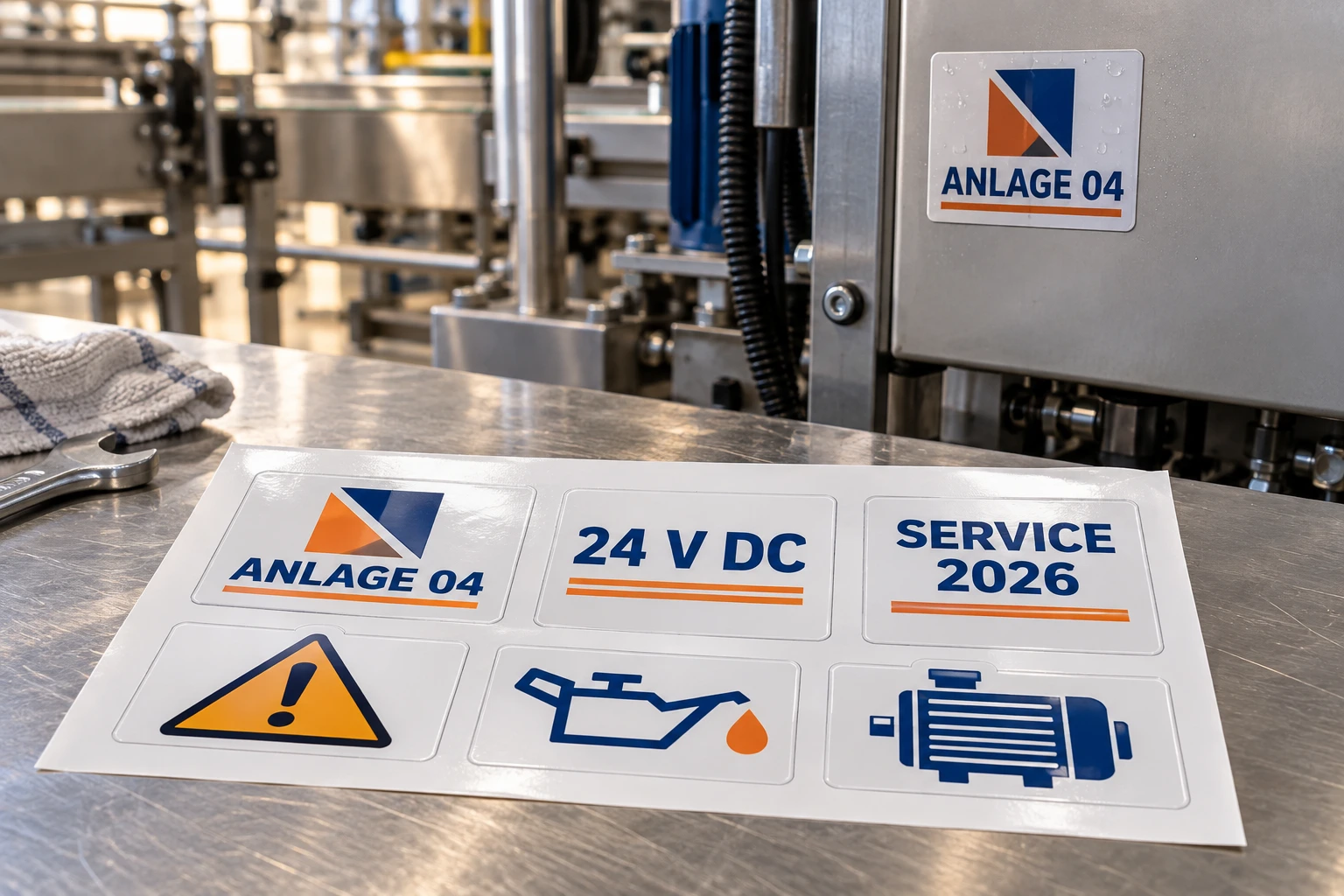 Aufkleber-Set Professional weiß laminiert – Produktbeispiel 1