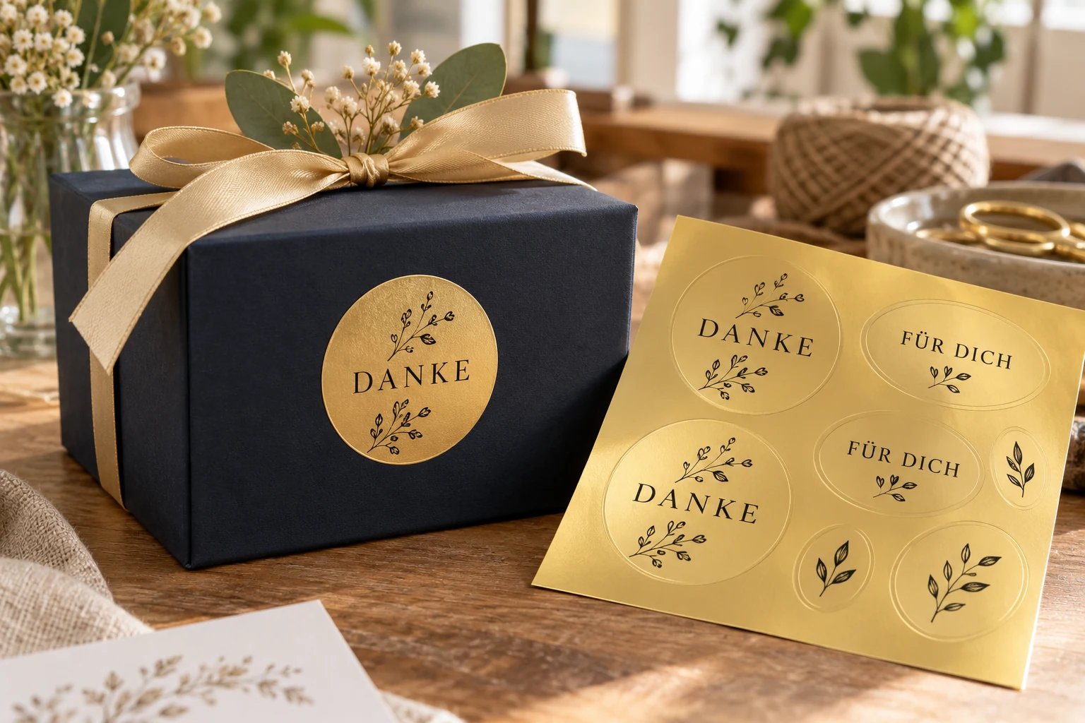Gold-Metallic-Aufkleber-Set – Produktbeispiel 1