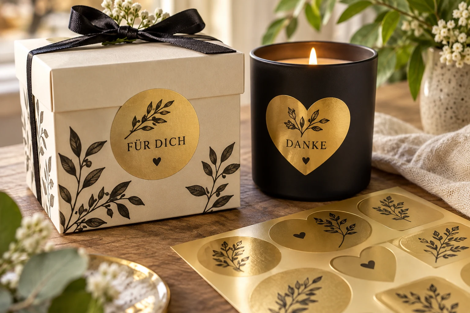 Gold-Metallic-Aufkleber-Set – Produktbeispiel 3