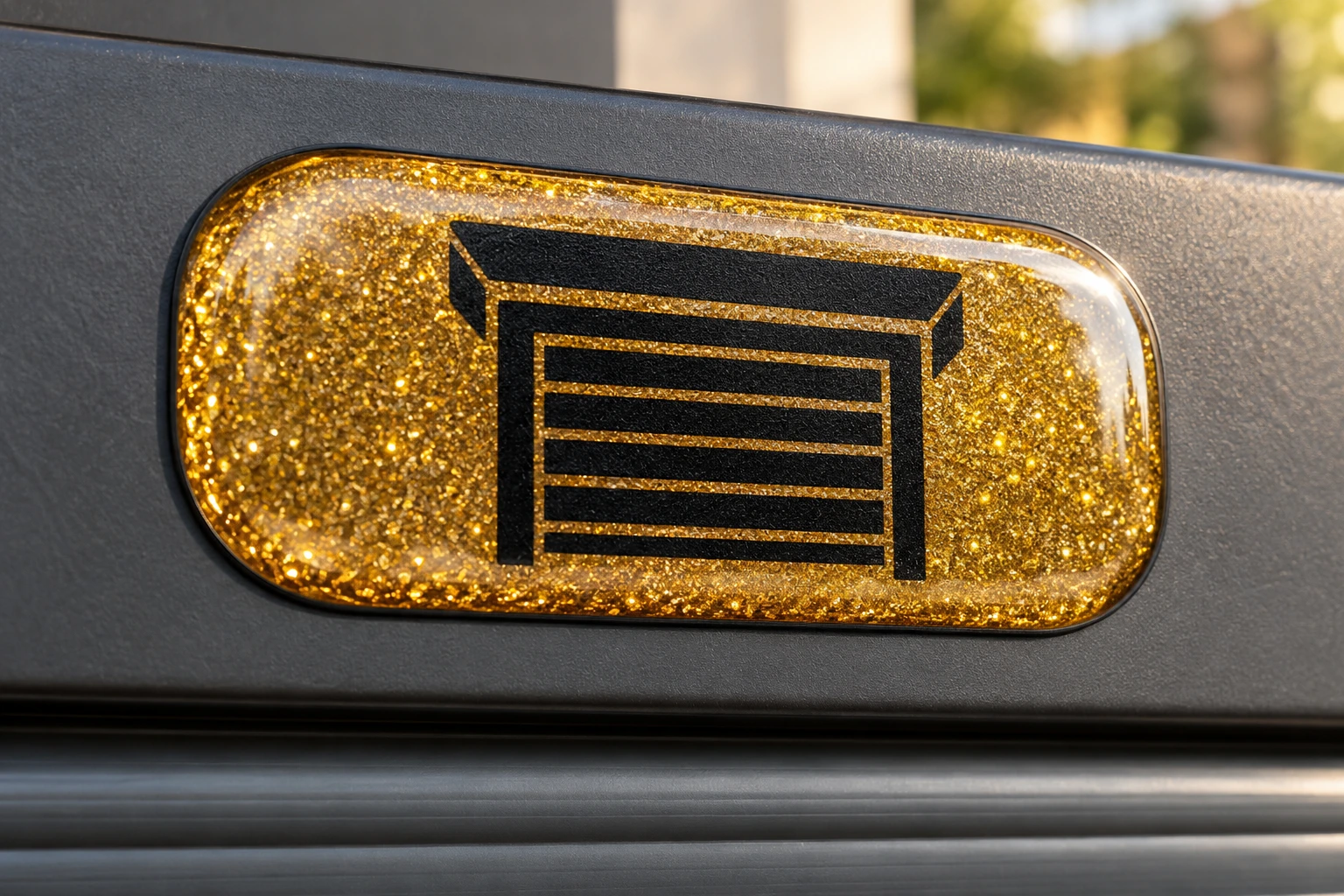 Gold Glitzer Gelaufkleber / Doming – Produktbeispiel 1