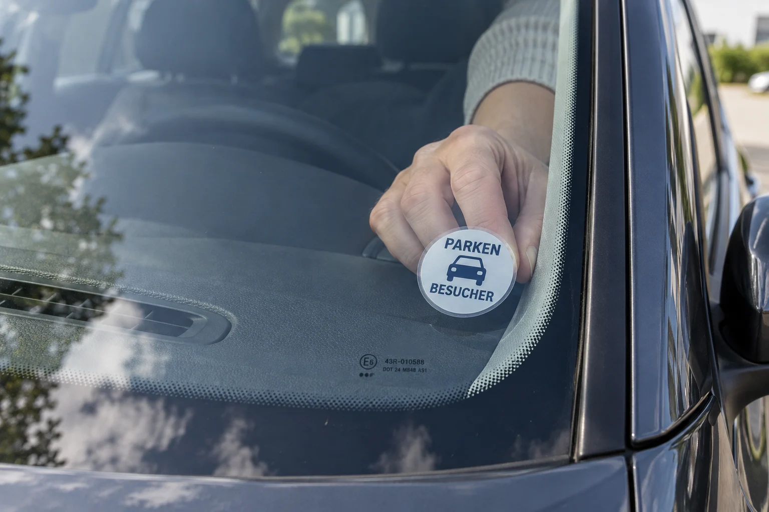 Innenklebende hinterglas Aufkleber drucken – Produktbeispiel 1