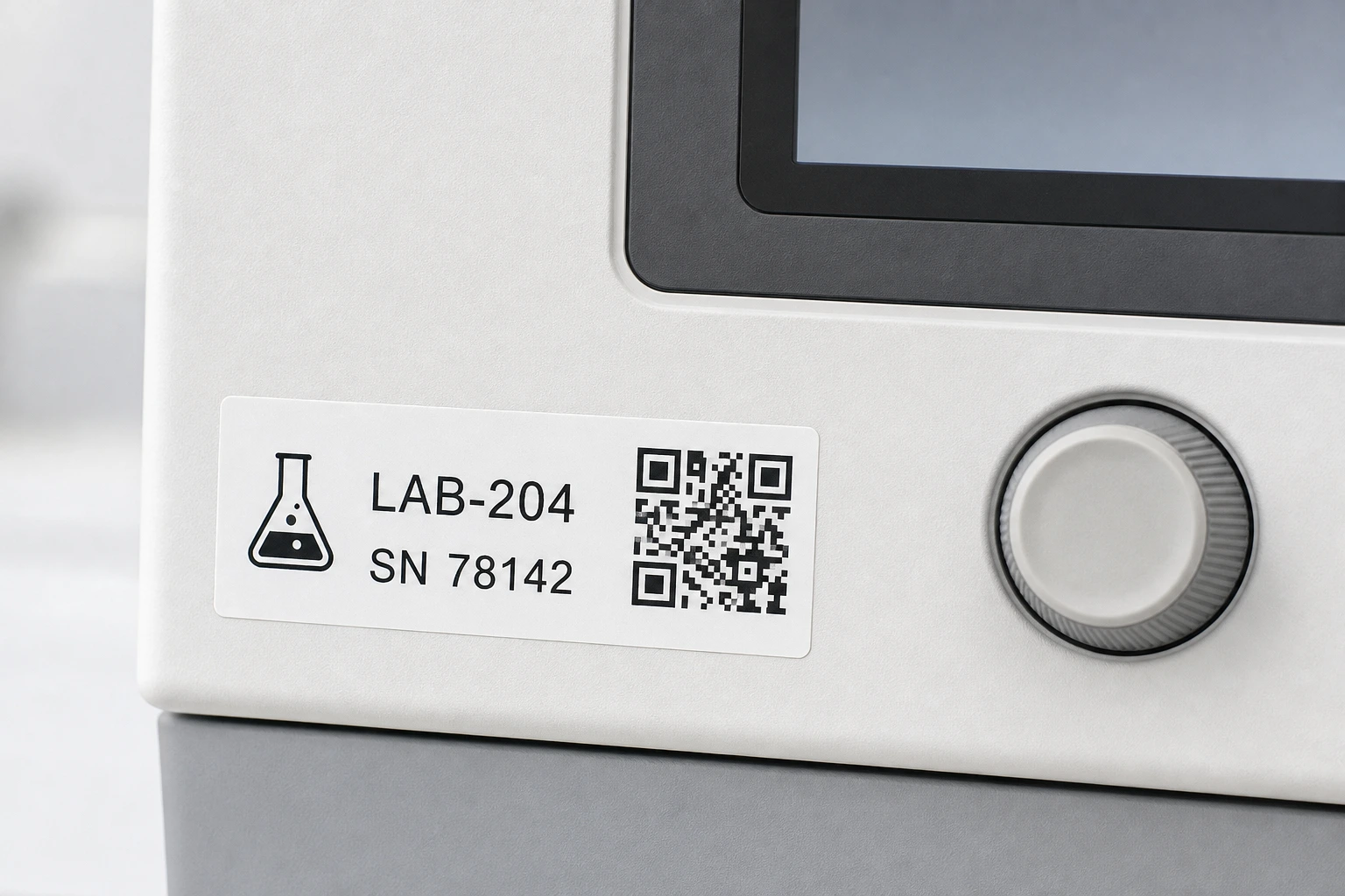 Serien / QR-Code / Barcode matte Aufkleber drucken – Produktbeispiel 1