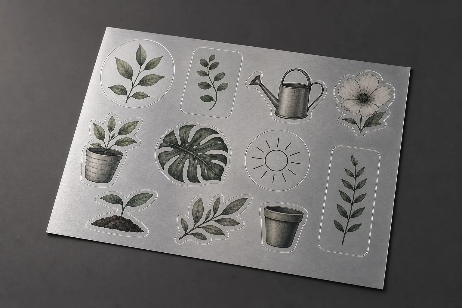 Silber-Aufkleber-Set – Produktbeispiel 1