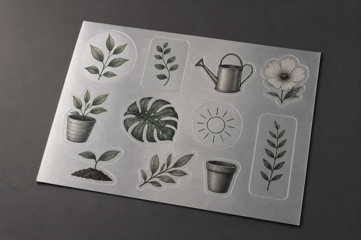 Silber-Aufkleber-Set – Produktbeispiel 1