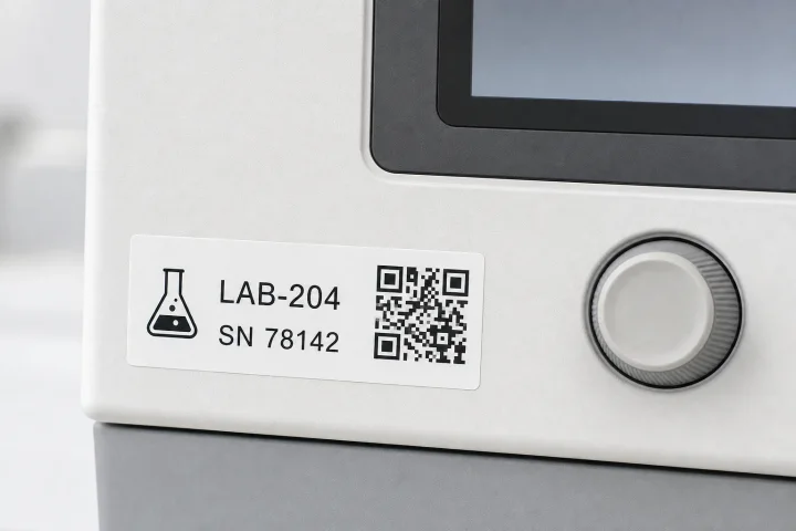 Serien / QR-Code / Barcode matte Aufkleber drucken – Produktbeispiel 1