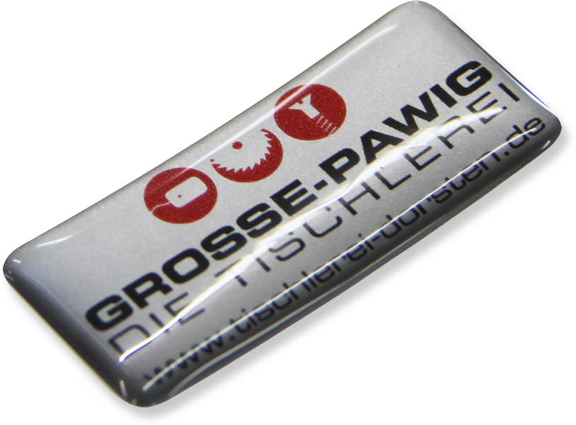 Gel Aufkleber in Silber für Möbel