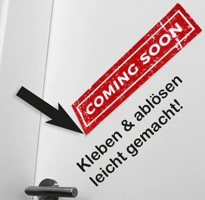 Adhäsion Aufkleber drucken - Aufkleber ohne Klebstoff – Produktbeispiel 4