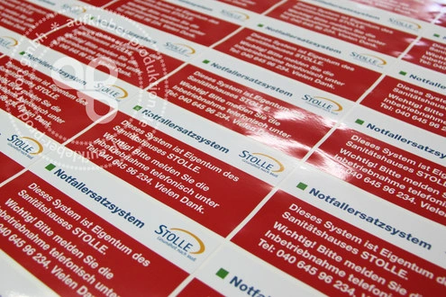 Transparente Aufkleber beständig und stark klebend – Produktbeispiel 3