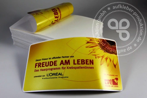 Innenklebende Aufkleber Hinterglas drucken – Produktbeispiel 1