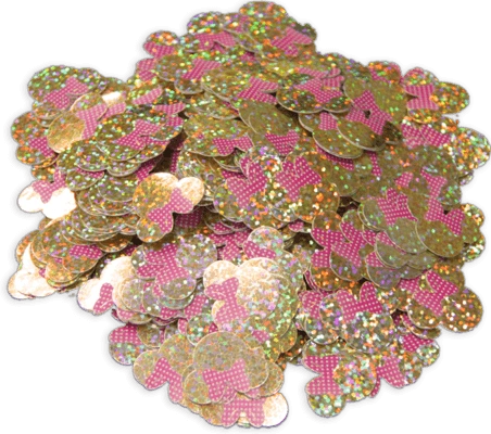 Goldene konturgeschnittene Glitzer-Aufkleber mit reflektierenden Partikeln