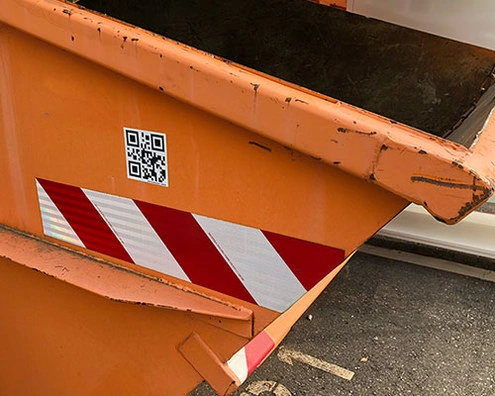 Professional Serien-Code-Aufkleber in Anwendung