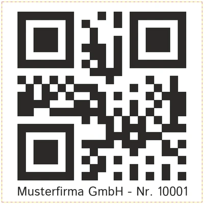 Industrielle Serienaufkleber / QR Code / Barcode Aufkleber drucken – Produktbeispiel 3