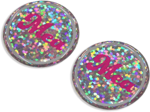 Silber Glitzer Gelaufkleber / Doming – Produktbeispiel 2