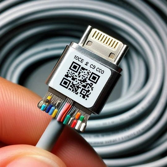 Kabel-Aufkleber mit QR-Code