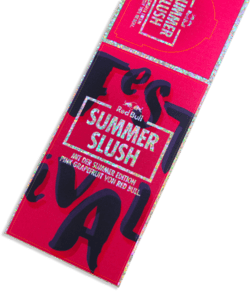 Sticker auf Glitter Flake Folie